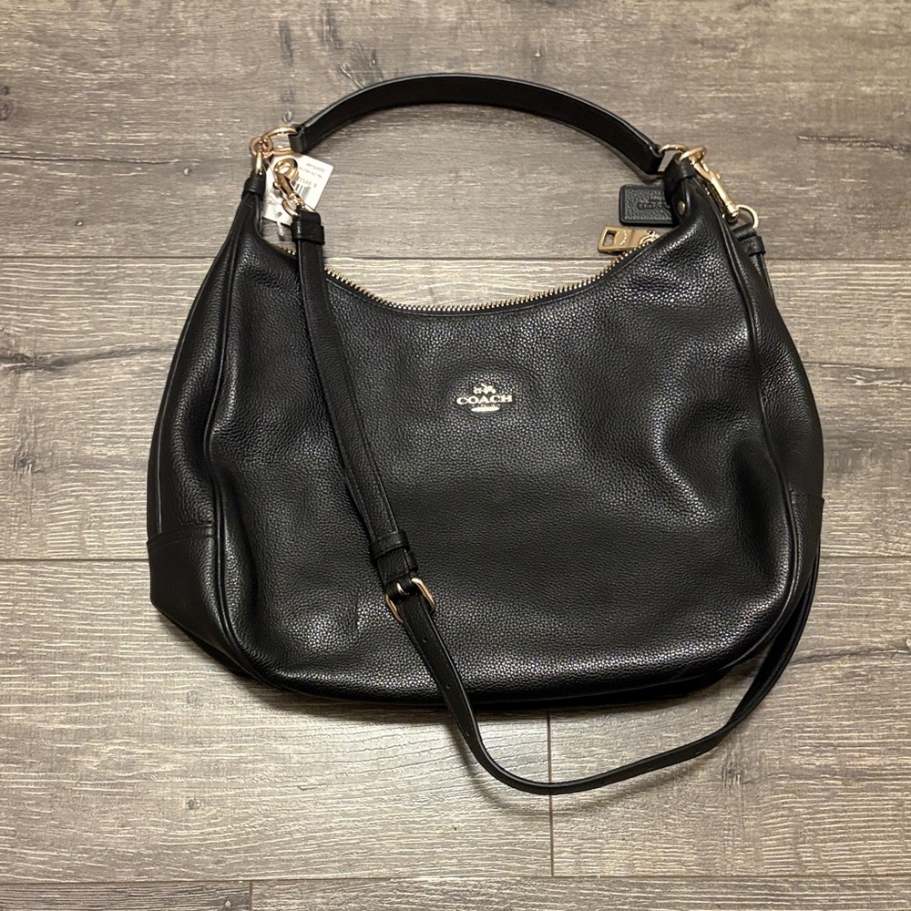 Coach Black Leather Teri Hobo Bag